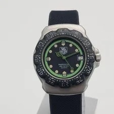 TAG Heuer Formula 1 WA1215 Green Black 3 Hands Date Quartz Black Dial Diver 4