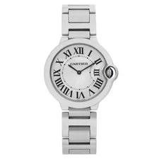 Cartier — Cartier Ballon Bleu 36 Silver Guilloche Roman Dial Quartz W69011Z4 — Watch — resale