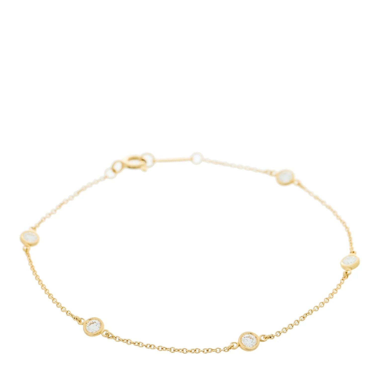 Tiffany & Co. — 18K Yellow Gold .35ctw Elsa Peretti Diamonds By the Yard Station — Jewelry — resale