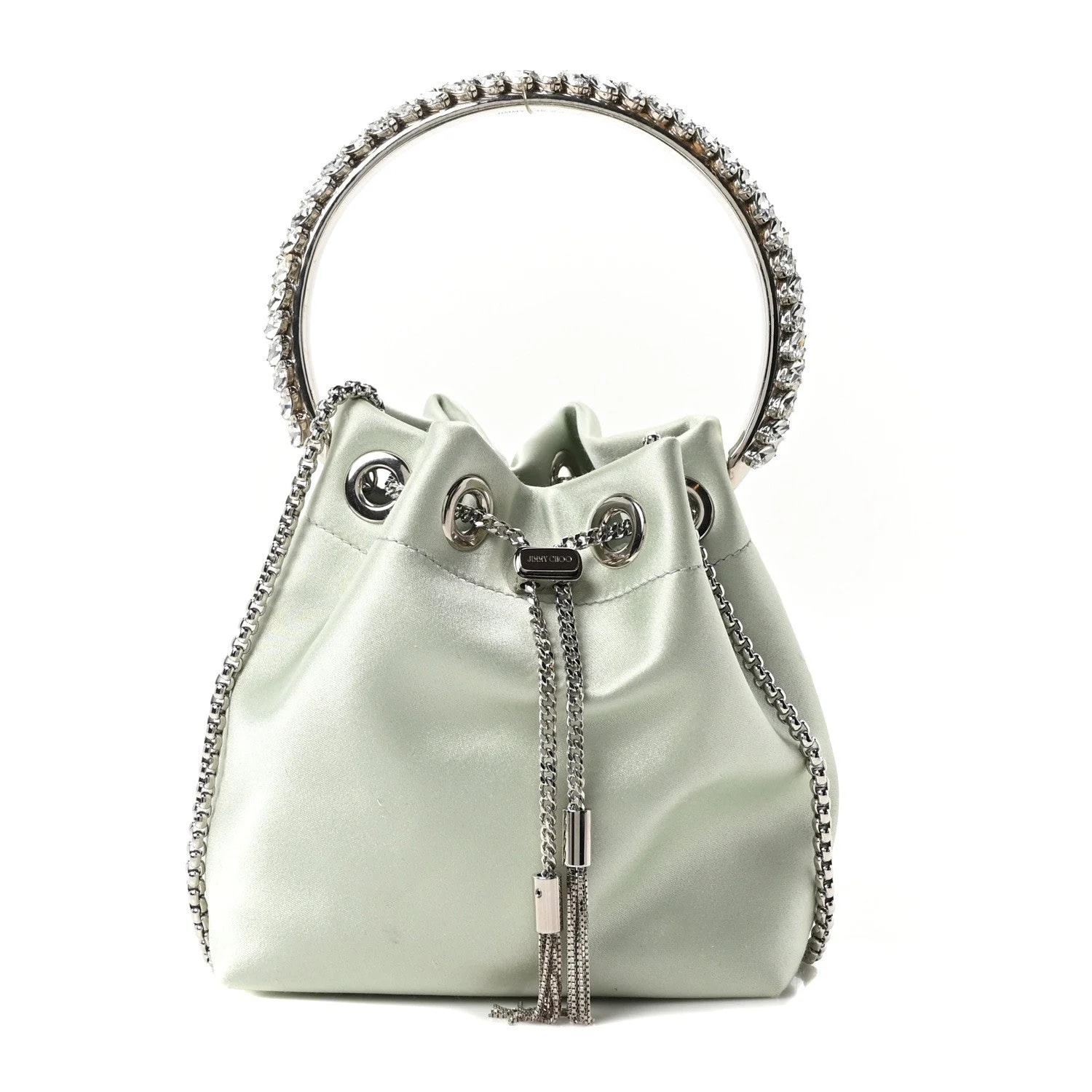 Jimmy Choo — Embellished Bon Bucket Celeste — Handbag — resale
