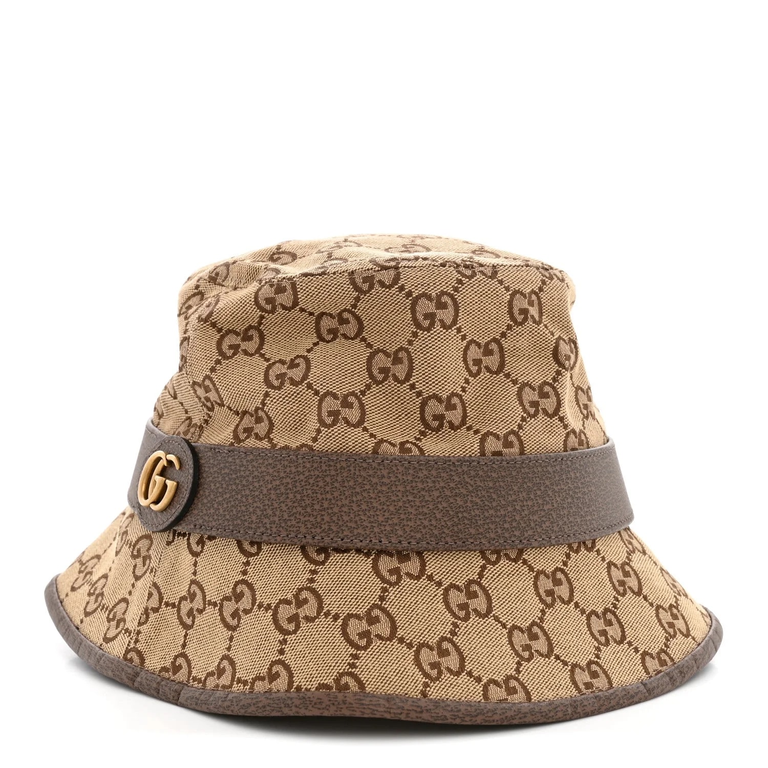 Gucci — Textured Dollar GG Jago Bucket Hat M Cacao — Accessory — resale
