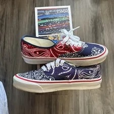 Vans Vault X Bedwin & the Heartbreakers Size 7 .5OG Authentic LX Bandana 3
