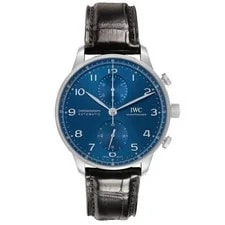 IWC Portugieser Chronograph Steel Blue Dial IW371606 2