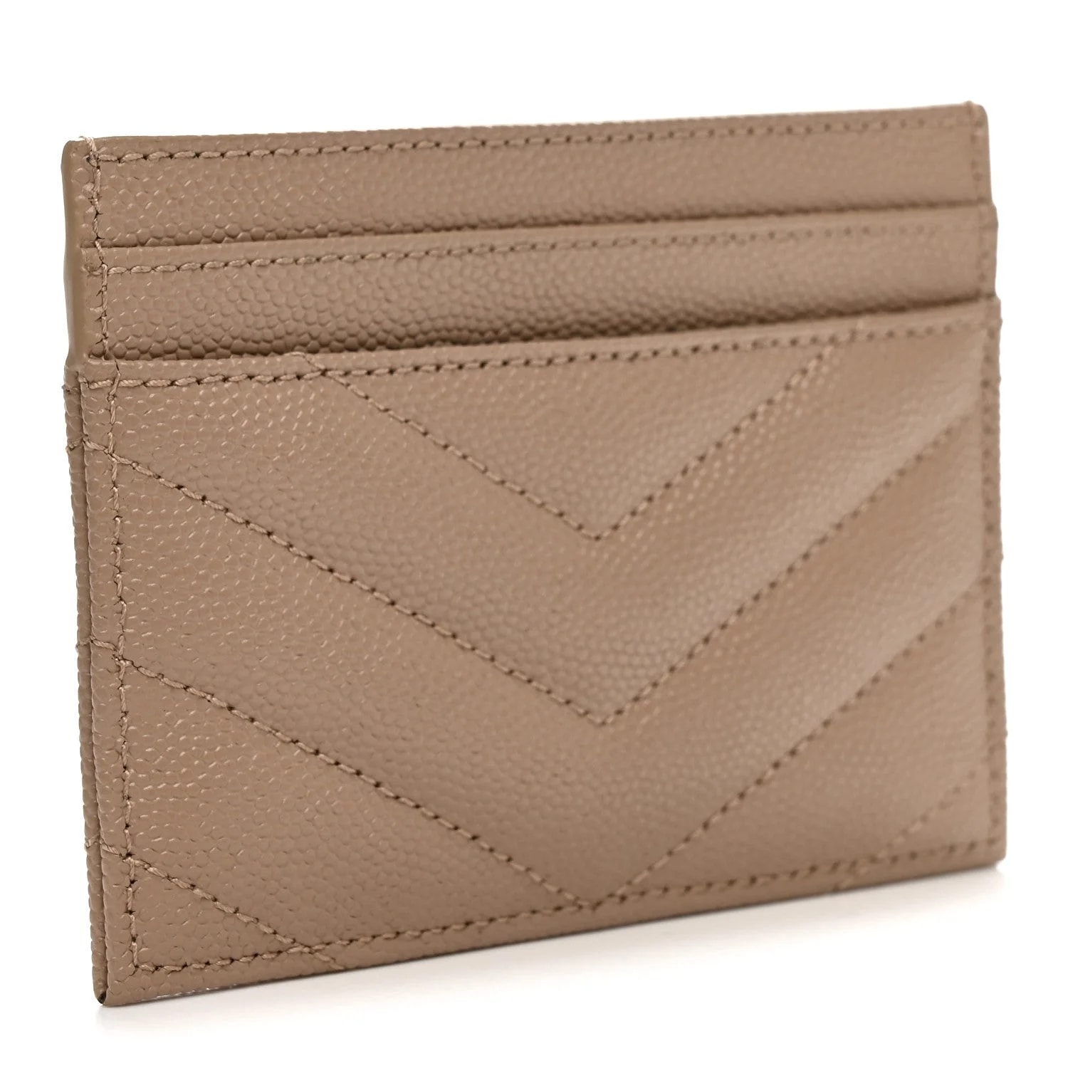 Grain de Poudre Matelasse Chevron Credit Card Case Dark 3