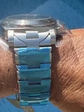 Panerai Luminor Daylight PAM 00236 44mm Steel Chronograph Black Dial Bracelet 4