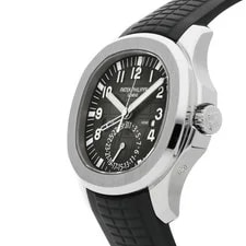 Patek Philippe Aquanaut Travel-Time Steel Auto 40mm Rubber Strap 5164A-001 2