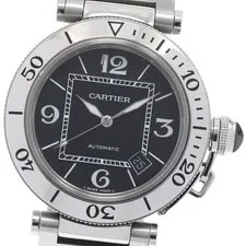 Cartier — Cartier Pacha Sea Timer W31077M7 Date Black Dial Automatic Watch_949738 — Watch — resale