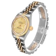 Rolex Datejust 26 Steel Yellow Gold Champagne Diamond Dial 79173 4