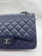 Auth Chanel Classic Flap With 3