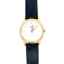 18k YG Patek Philippe 2551 35.5mm Calatrava With Custom Quartz Implant 4