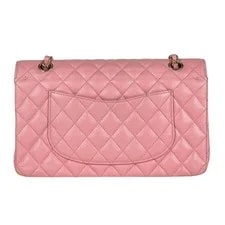 Chanel Matelasse W Flap Chain CC Mark Pebbled #BS023 3
