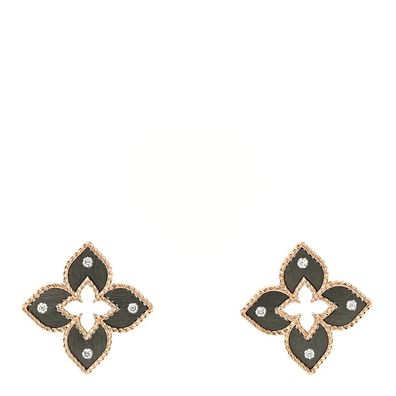 Roberto Coin — 18K Rose Gold Venetian Princess Petite Flower Stud — Jewelry — resale