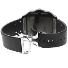 Cartier Santos-dumont LM WSSA0039 37mm SS Black #C1951 3