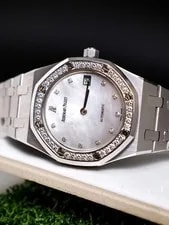 Audemars Piguet — Audemars Piguet Royal Oak AP White Gold Factory Diamonds and MOP 90's 14813bc — Watch — resale