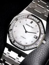 Audemars Piguet Royal Oak AP White Gold Factory Diamonds and MOP 90's 14813bc 2