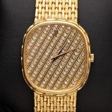 Audemars Piguet — Audemars Piguet Ellipse Tonneau 14439 Factory Diamond Dial 18K Gold Paper — Watch — resale