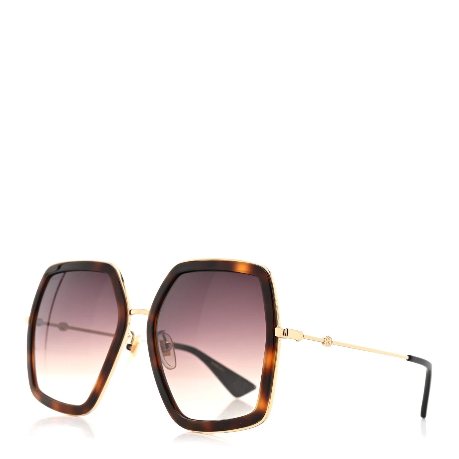 Gucci — Acetate Oversize Square Frame GG0106S Sunglasses Tortoise — Accessory — resale