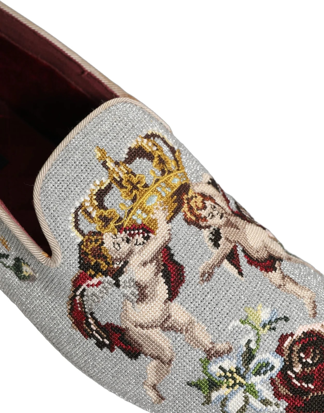 Dolce & Gabbana — Dolce & Gabbana Crown Angel Embroidery — Designer Shoe — resale