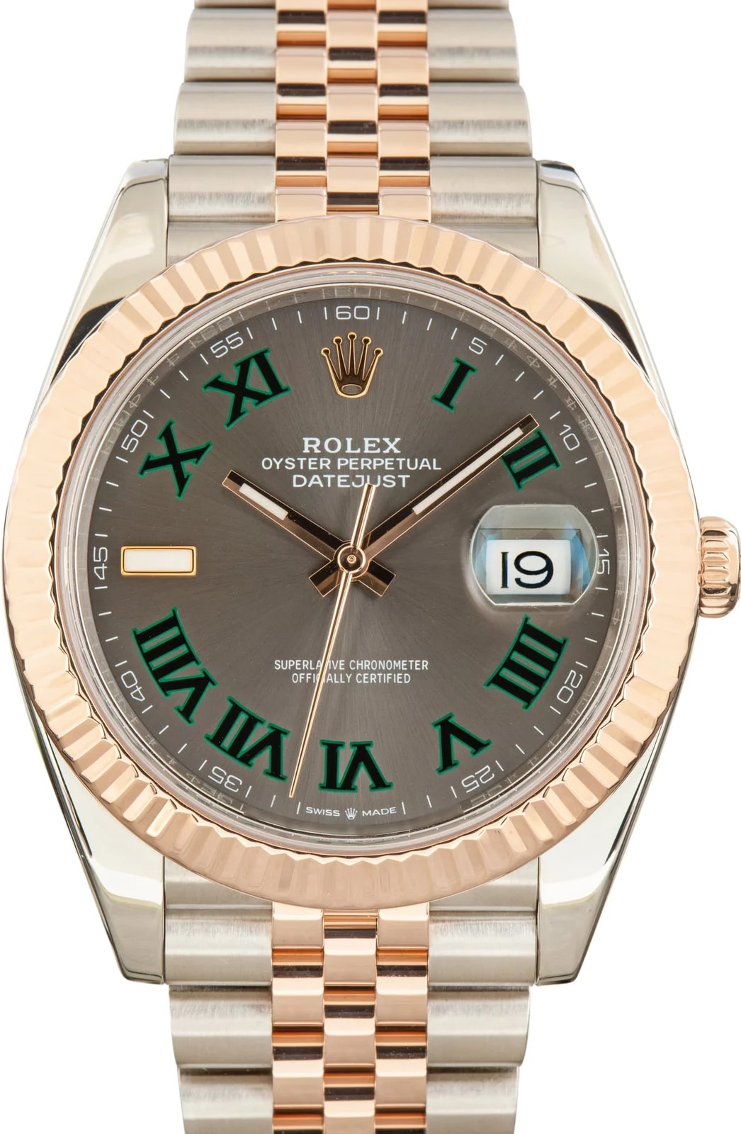 Two Tone Rolex Datejust 41 Wimbledon Dial Ref 126333 3