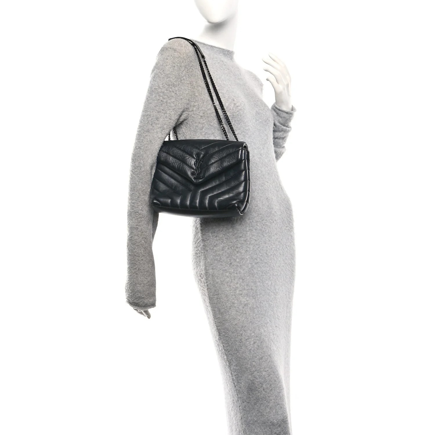Y Monochrome Small Loulou Chain Satchel 2