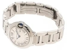 Cartier Ballon Bleu SM W69010Z4 Stainless Steel 28mm Silver Dial Quartz #DW1992 3