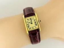 Cartier Must de Tank SM W1003153 1613 Stainless Steel 20mm Ivory Dial #WJW224 2