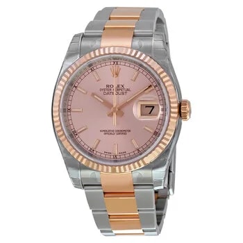 Oyster Perpetual Datejust 36 Pink Champagne Dial Stainless Steel and 18K Everose Gold Jubilee Bracelet Automatic 116231PSJ 2