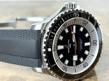 Breitling SuperOcean 42 Automatic Black Dial on A Rubber Dive Strap Box Papers 3