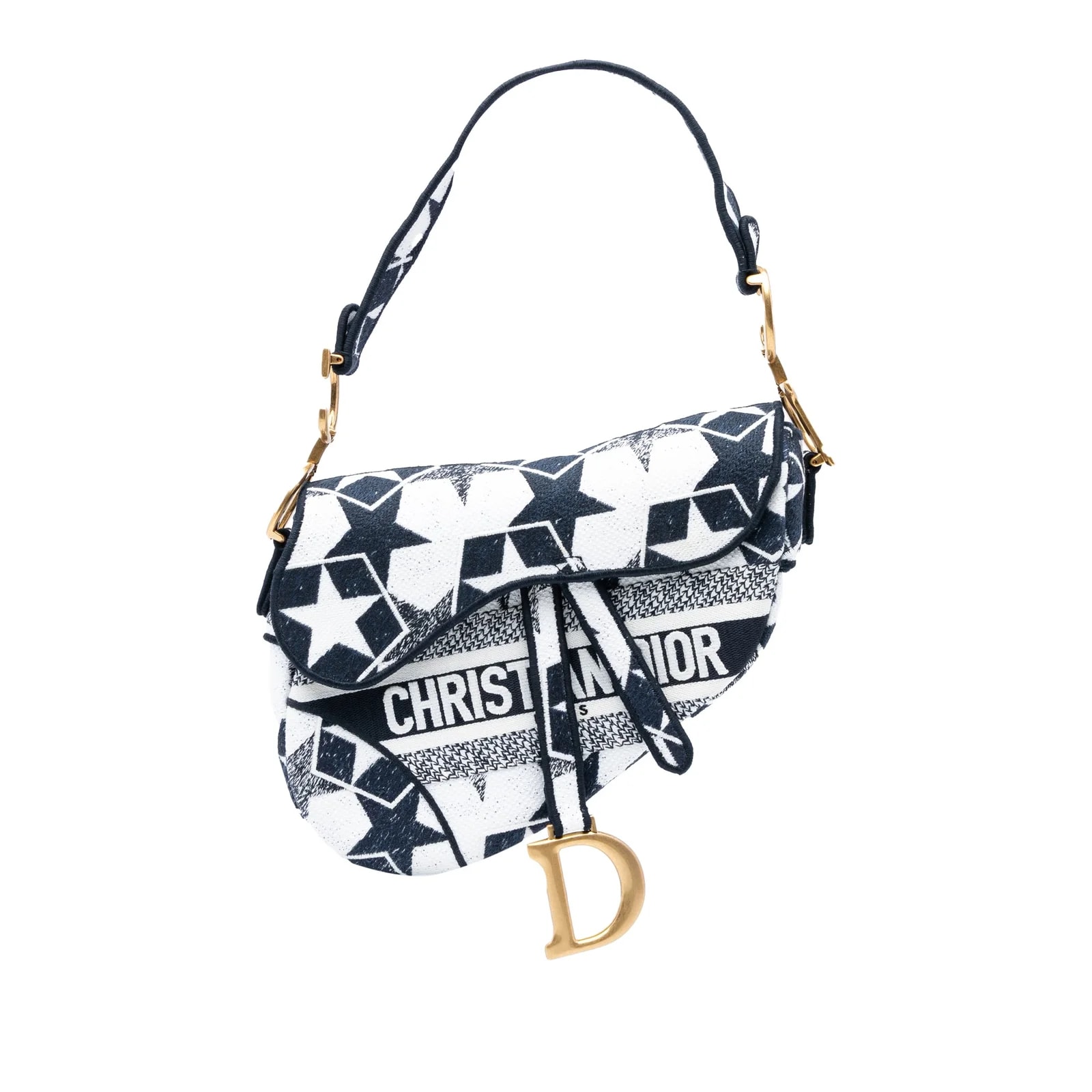 Dior — Embroidered Stars Saddle — Handbag — resale