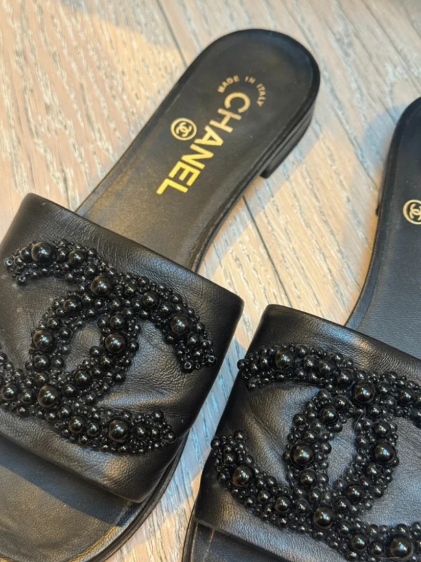Chanel Embellished Slides 4