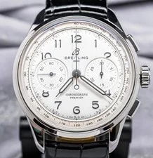 Breitling — Breitling Premier B09 40mm Silver Dial $10K Msrp Box Black eBay Live AB0930 — Watch — resale