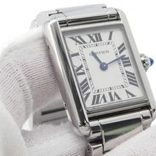 Cartier Quartz Tank Must WSTA0051 Stainless Steel 29.5mm Silver Dial #TZW365 4