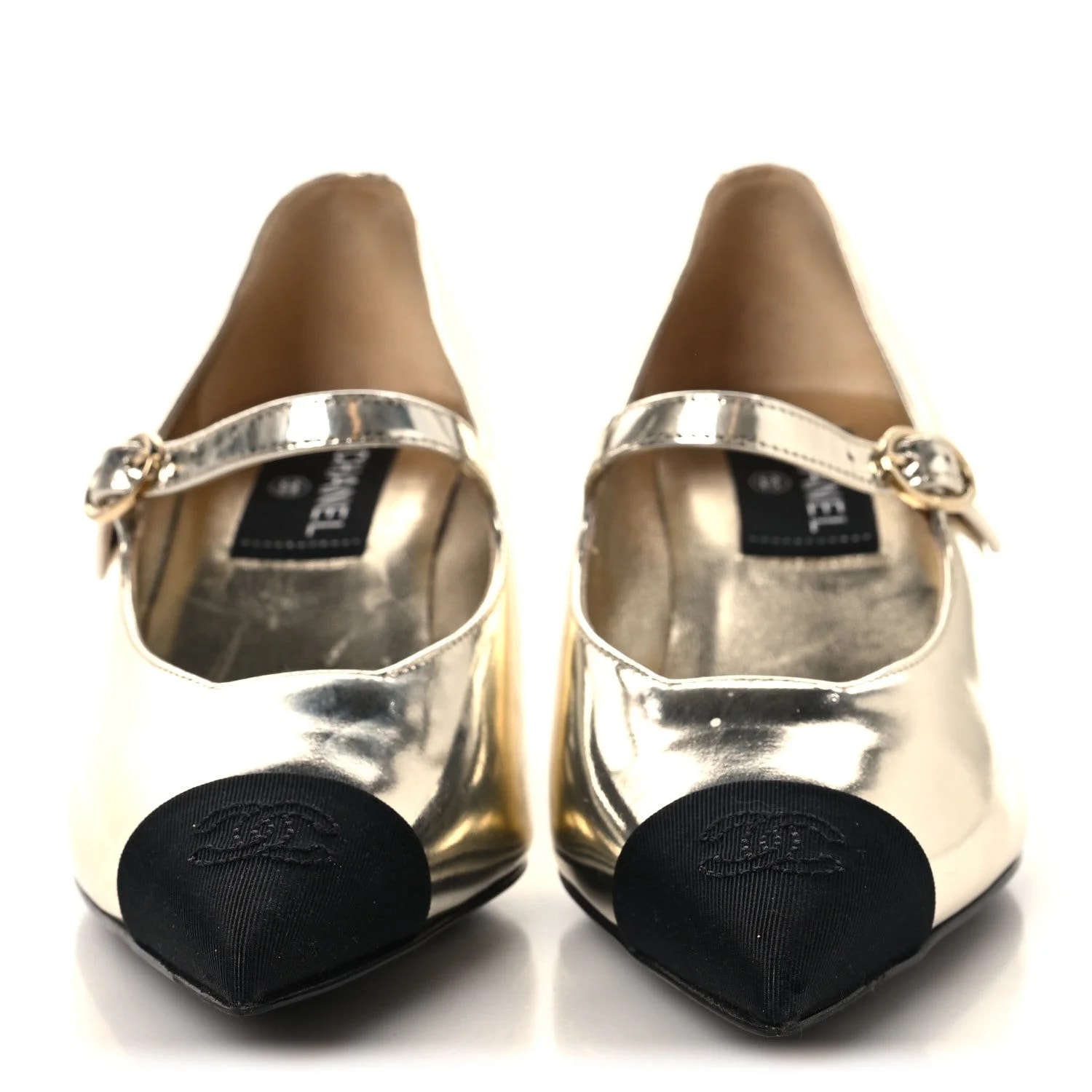 Laminated Grosgrain Cap Toe CC Pointed Toe Wedge 36 3