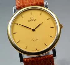 【Near 】 Omega DeVille Cal.1478 Gold Quartz Qz From Japan 4