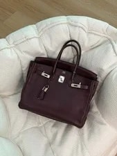 Hermès Birkin 35 Raisin HW Flap Top Handle Chain 3