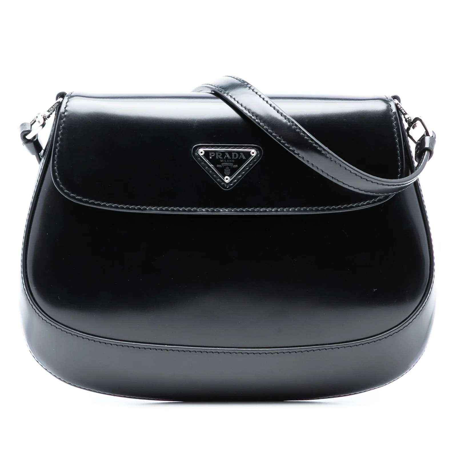 Prada — Spazzolato Cleo Flap — Handbag — resale