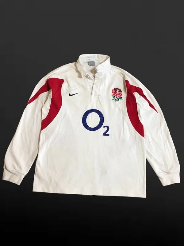 Nike — Nike O2 Rugby Long Sleeve Polo Shirt Y2K Swoosh — streetwear — resale