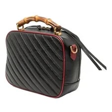 Authenticated Gucci Small GG Marmont Matelasse Diagonal Torchon Bamboo 2