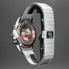 Breitling Top Time AB0176 41mm Green Dial Steel Mesh Bracelet 4