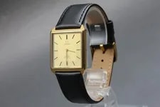1980s Omega DeVille Quartz 20Mic GP Gold Dial Ref.191.0075 2
