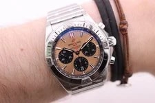 Breitling Chronomat 42 B01 Ref. AB0134101K1A1 Salmon Dial 42mm 4