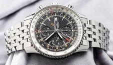 Breitling Navitimer Chronograph GMT 46 Mm Black Dial World eBay Live A24322 4