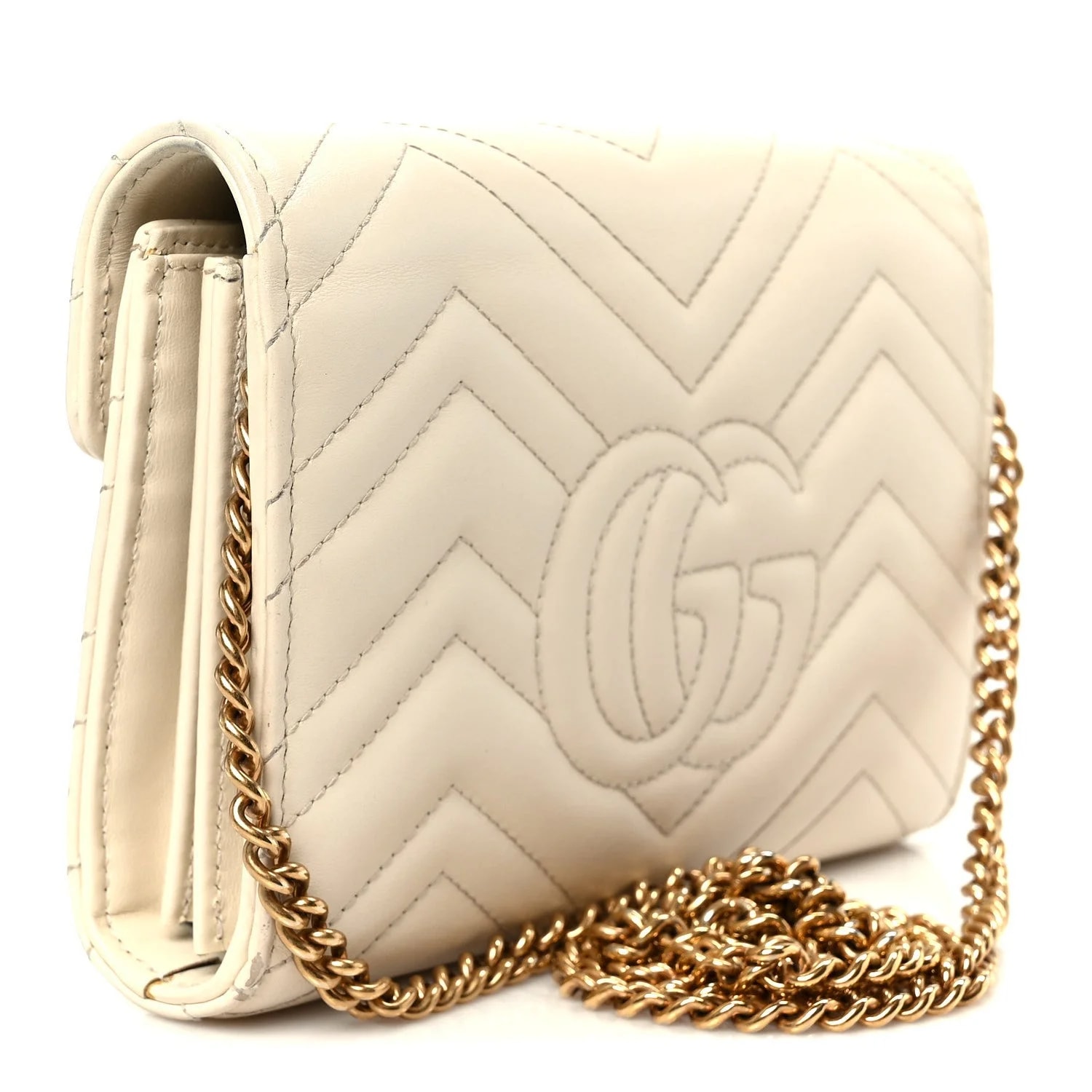Matelasse GG Marmont Chain Wallet Mystic 2