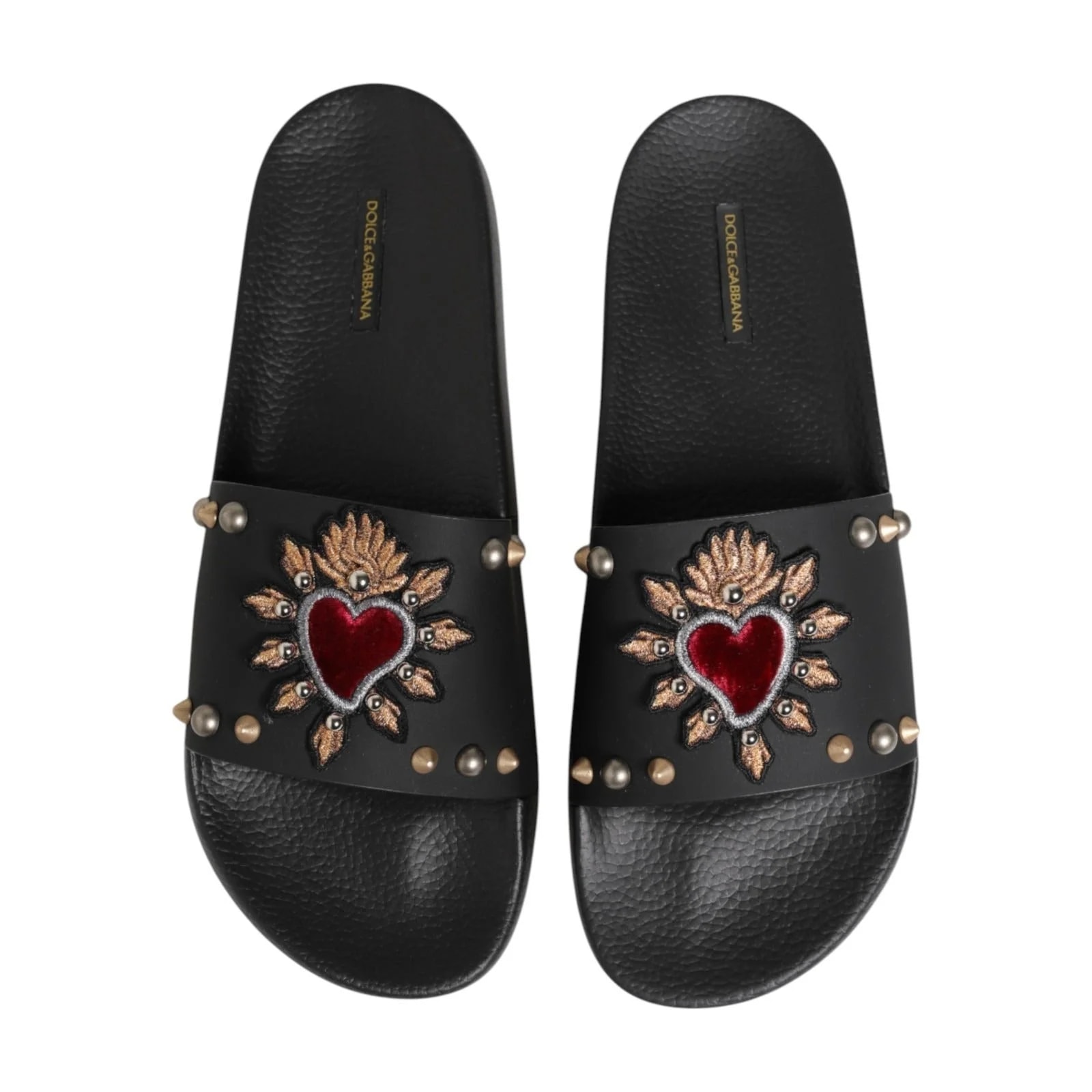 Dolce & Gabbana Heart Patch Slippers 3