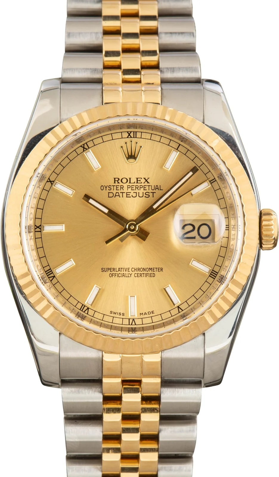 Rolex Datejust 36 Steel & Gold 116233 Champagne Dial 2