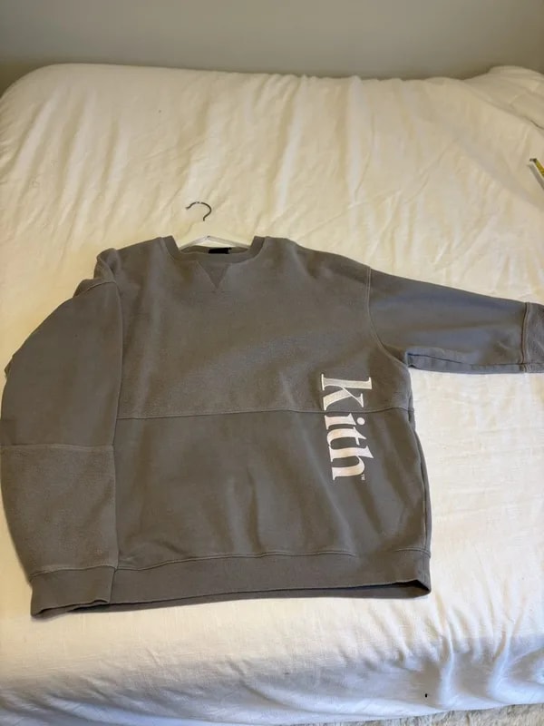 KITH — Kith Reverse Paneled Crewneck Sweatshirt in A — streetwear — resale