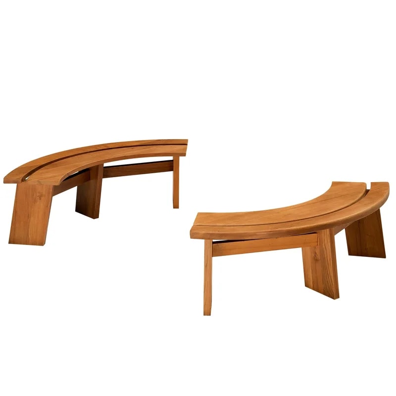 Pierre Chapo — Pierre Chapo Early S38A Benches in Solid Elm — Furniture — resale