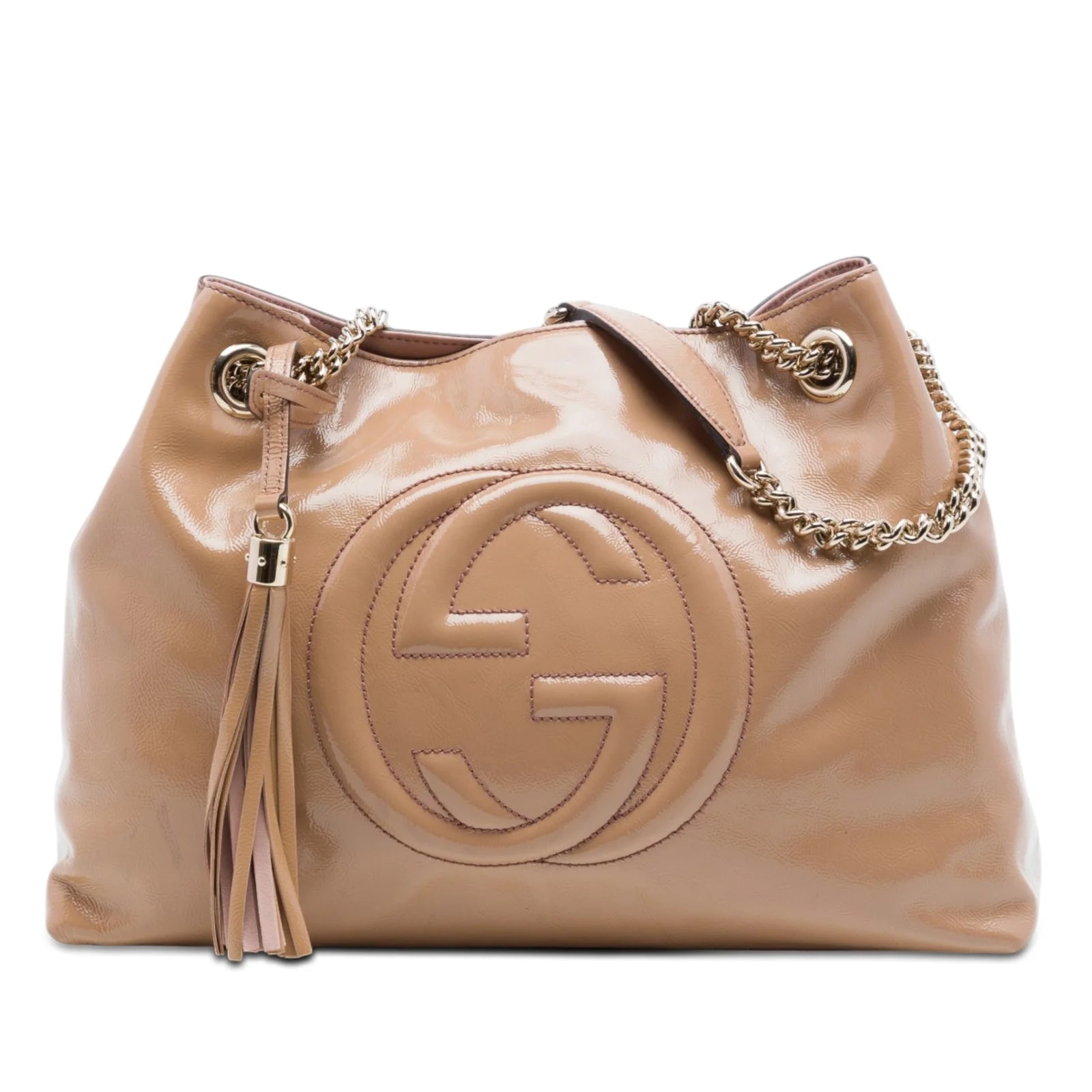 Gucci — Medium Metallic Soho Chain — Handbag — resale