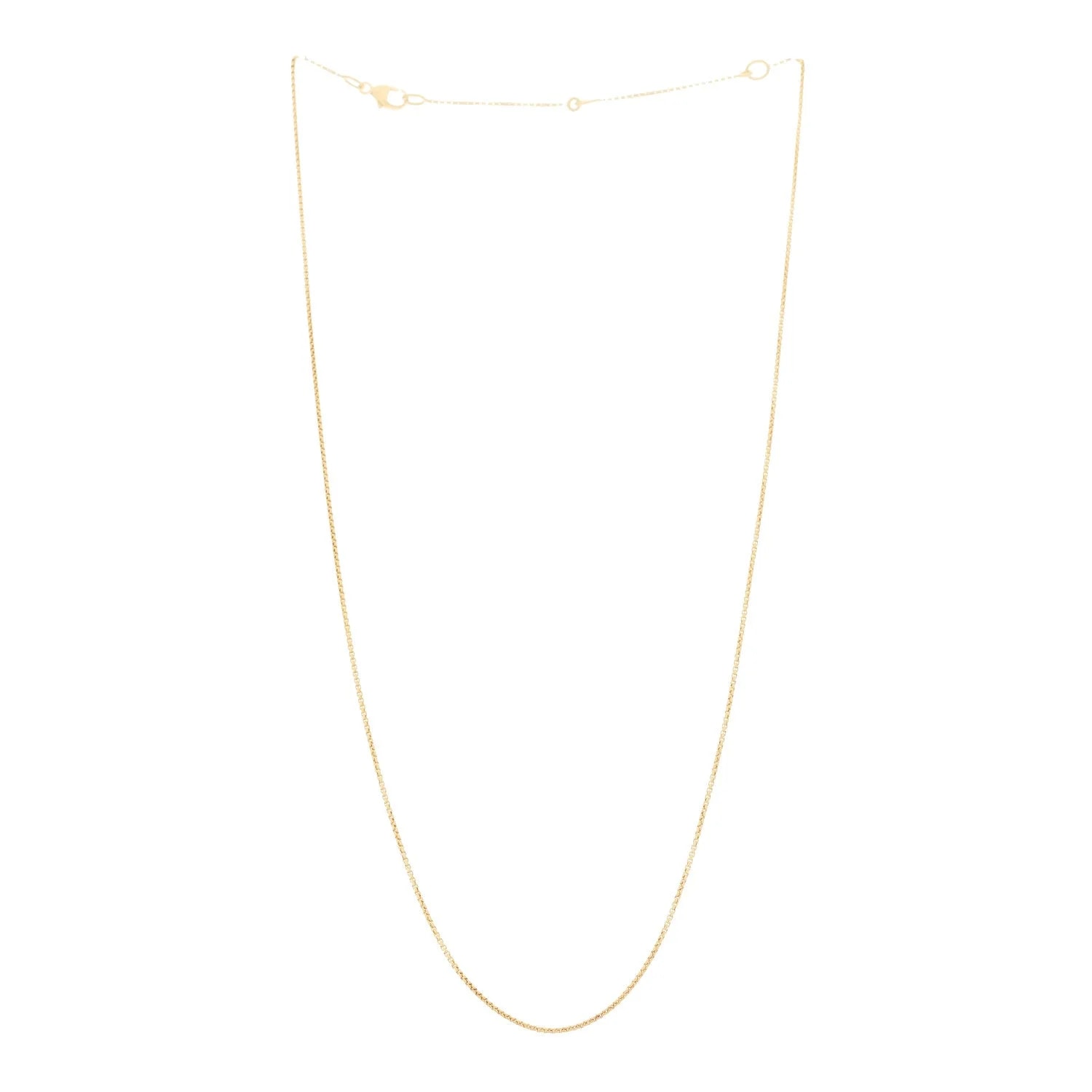 18K Yellow Gold 1mm Box Chain 18" 3