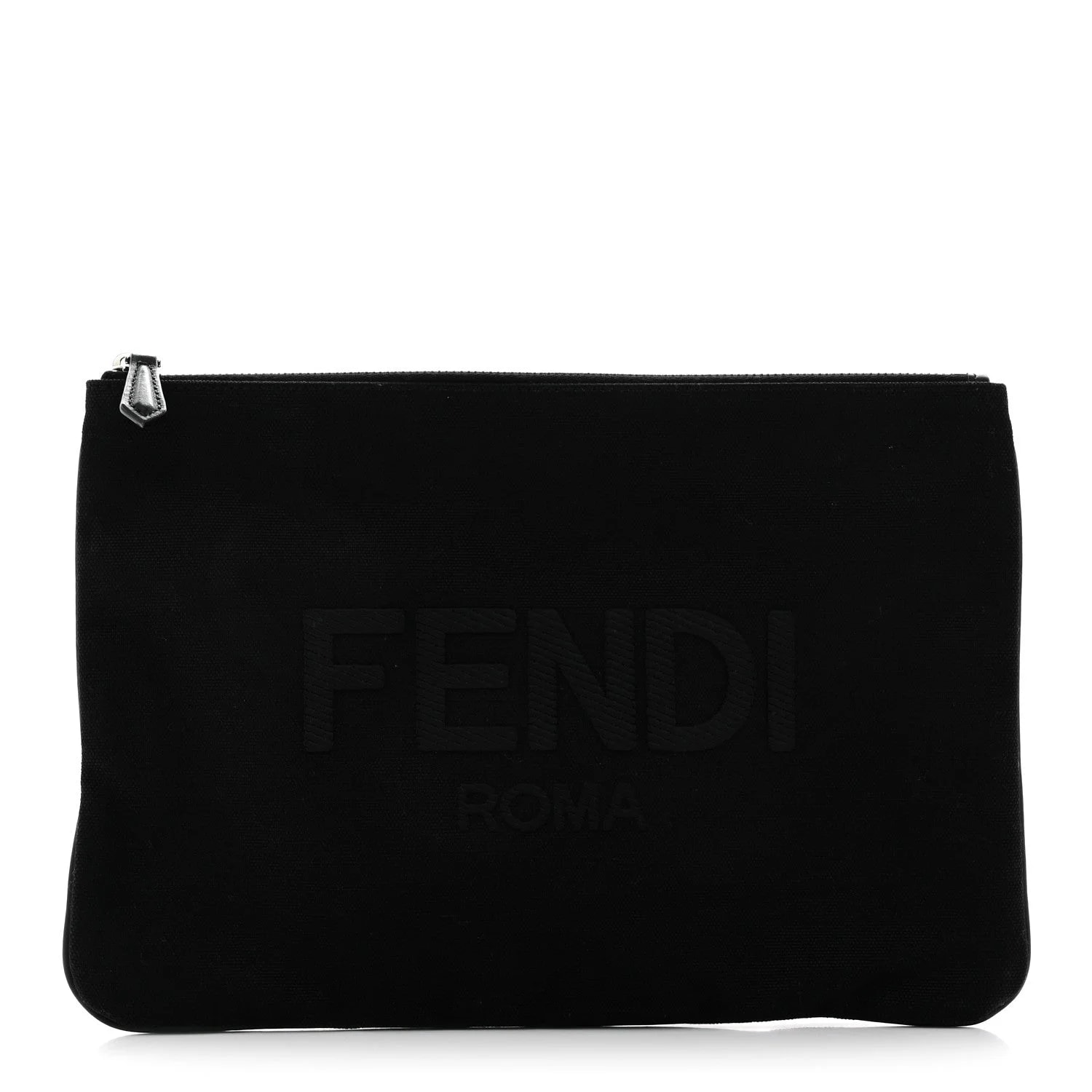 Fendi — Cotton Vitello Grace Light Logo Pouch — Designer Shoe — resale